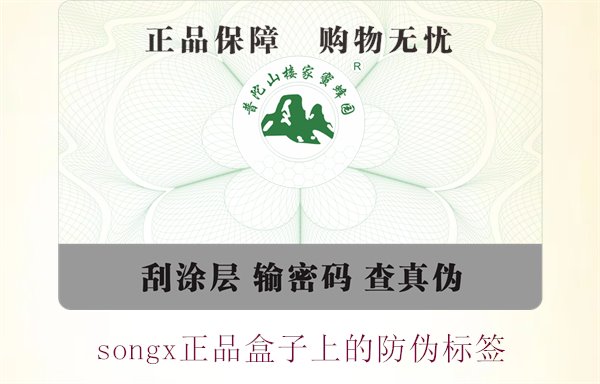 songx正品盒子上的防偽標(biāo)簽(圖1)